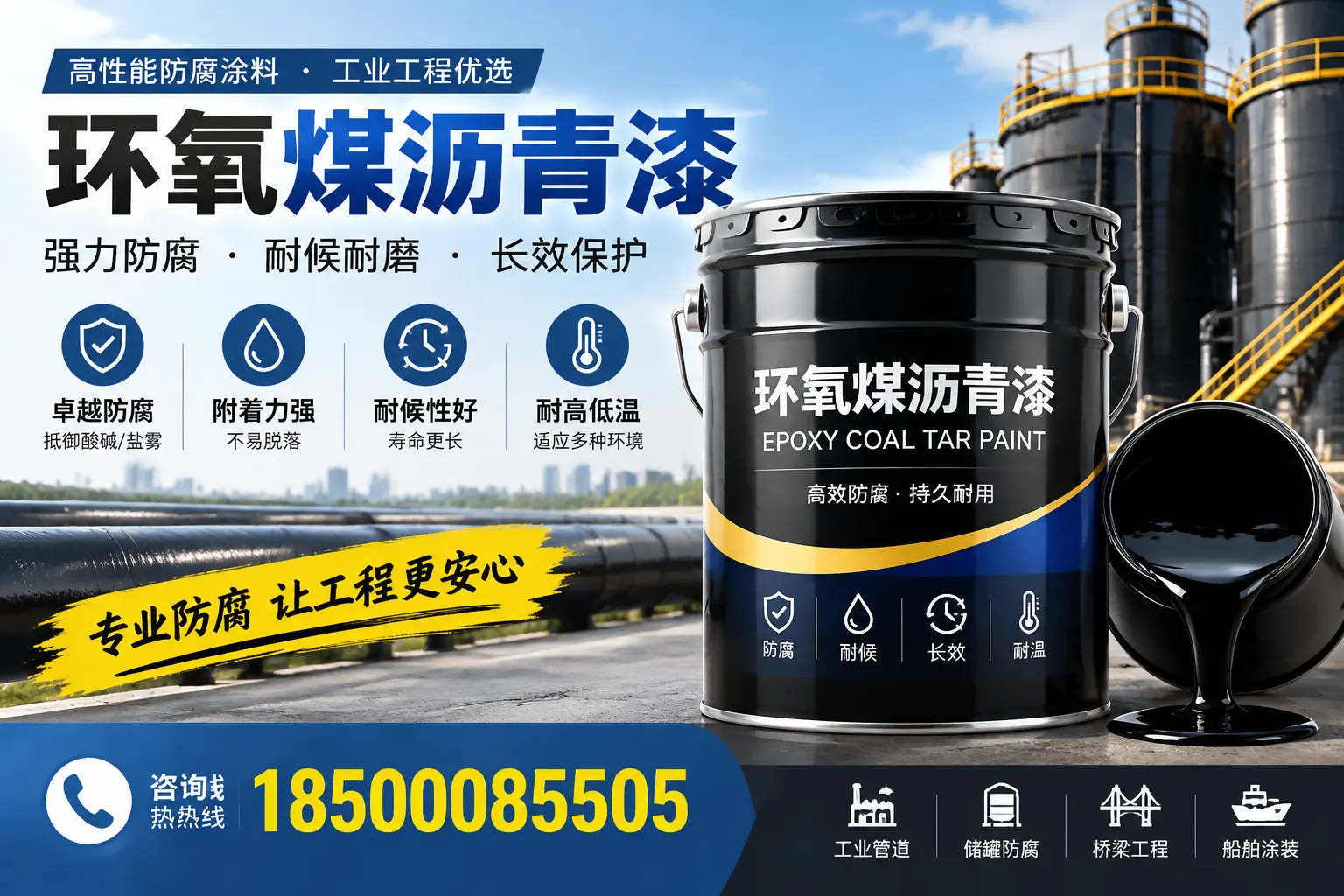 环氧煤沥青漆的施工方法与注意事项,确保在大兴安岭顺利完成